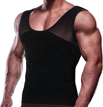 Mens Slimming Body Shaper Vest Chest Compression Shirt Abs Abdomen Slim Tank Top Undershirt