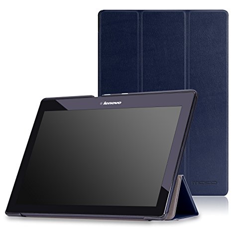 MoKo Lenovo Tab2 A10-70 Case - Ultra Slim Lightweight Smart-shell Stand Cover Case for Lenovo Tab 2 A10-70, Tab 10(TB-X103F) 10.1 inch Tablet, INDIGO