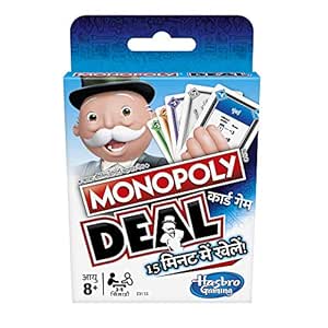 Monopoly Deal Card Game in Hindi (Multicolor), ForKids, Teens, Adults Ages 8 and Up