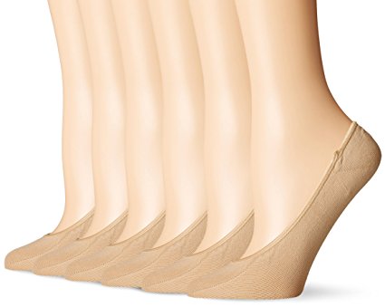 PEDS Women's Microfiber Ultra Low Cut Liner with Gel Tab 6 Pairs