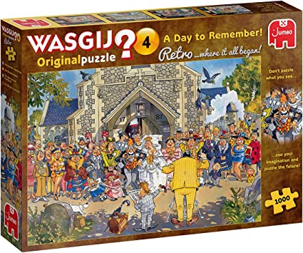 Jumbo Toys, Retro Wasgij Original 4 A Day to Remember, for Ages 120, Multicolor, 1000