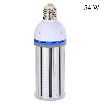 54W 5000K LED Corn Light Bulb for Indoor Outdoor Large Area - E39 Mogul Base 5500Lm 110V Day White, 250~300W HID HPS Replacement for Garage Parking Lot High Bay Warehouse Lighting Super Bright(54W)