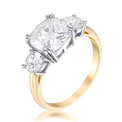 Kate Bissett Meghan's Royal Wedding Engagement Ring-Genuine 18k Plated Inspired by Meghan and the Royal Wedding