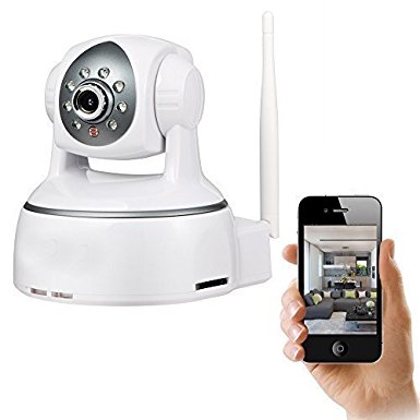 Security Camera, Smart Home Security IP Camera, 1280x720p Home Surveillance Wireless IP Camera With Microphone Pan/2-Way Audio, Baby Video Monitor Nanny Cam with Motion Detection（White）