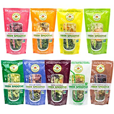 Frozen Garden Ready to Blend Green Smoothie, Variety Pack (Pack of 9)