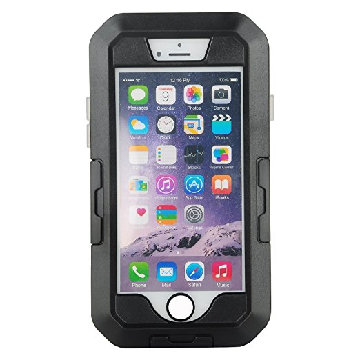 Eximtrade Bike Mount Phone Holder Phone Case Shockproof Waterproof for Apple iPhone 7 Plus (Black)