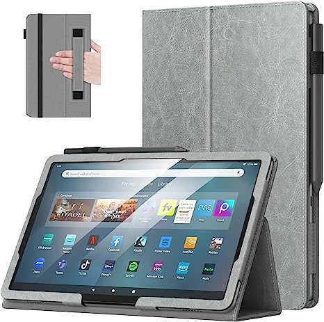 MoKo for Amazon Kindle Fire Max 11 Case (13th Generation, 2023 Release) 11" - Slim Folding Stand Cover Case for Fire 11 Tablet with Auto Wake/Sleep, Dark Gray