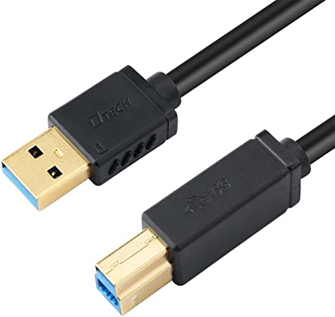 DTECH 1m USB 3.0 Cable A Male to B Male USB Printer Cord KVM Data Wire 3 ft