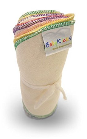 BabyKicks Natural & Organic 10 Pack Baby Wipes, Assortment