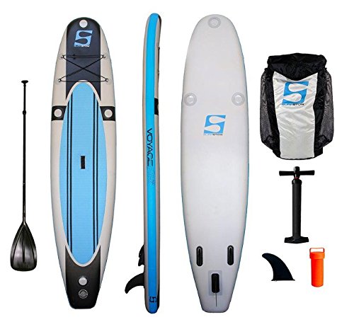 SurfStow 57000 VoyageAir 1100, Inflatable SUP, 11 Foot, Includes Pump, Paddle and Backpack