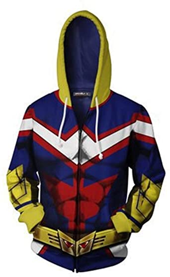 My Hero Academia New 3D Anime Pattern Printed Hoodies Sweatshirt Unisex Plus Size All Might Cosplay Outerwear