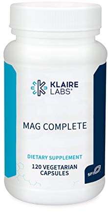 Klaire Labs Mag Complete - 240 Milligrams Magnesium Complex with Succinate, Taurinate, Malate & Aspartate (120 Capsules)