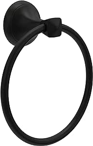 Delta ESA46-MB Esato Wall Mount Round Closed Towel Ring Bath Hardware Accessory in Matte Black