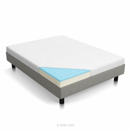 Lucid 5-Inch Gel Memory Foam Mattress, Dual-Layered, CertiPUR-US Certified, Firm Feel, Twin Size