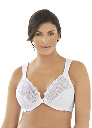 Glamorise Women's Full Figure Wonderwire Front Close Bra #1245