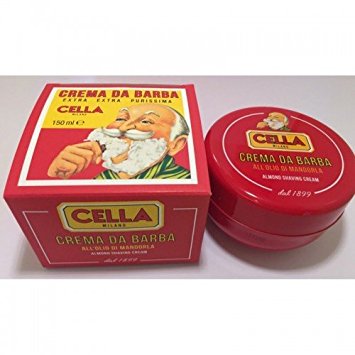 Classic Italian Cella Shave Shaving Creme Soap-150g-Hard Plastic Travel Container