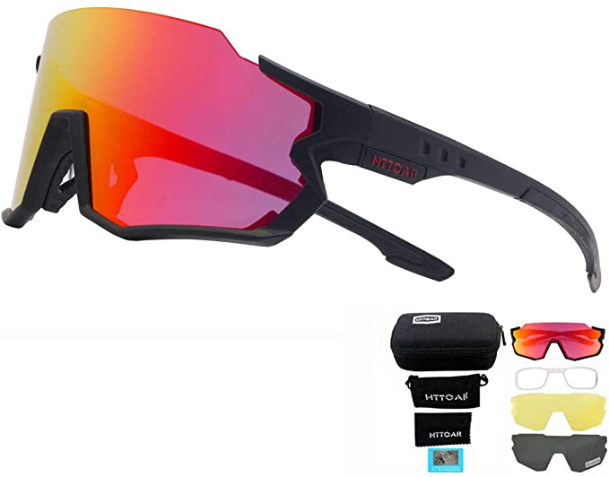 Polarized Riding Glasses Outdoor Men and Women Running Sports Bicycle Sunglasses Driving Fishing Golf Baseball 3 Lens