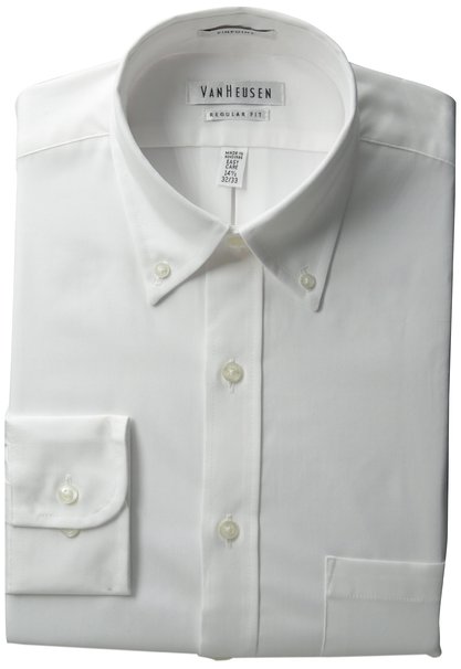 Van Heusen Men's Pinpoint Solid Dress Shirt