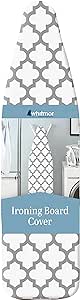 Whitmor Deluxe Ironing Board Cover and Pad-Medallion, Medallian Gray