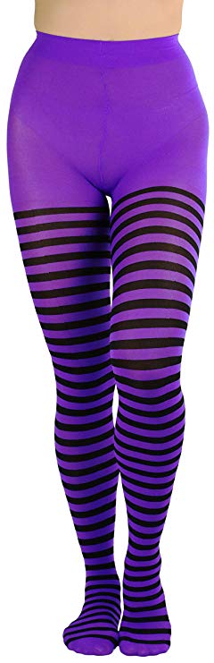 ToBeInStyle Women's Nylon Horizontal Striped Tights