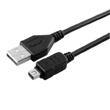 Insten USB Data Cable w/ Ferrite for Olympus CB-USB5 / USB6 Compatible, Black