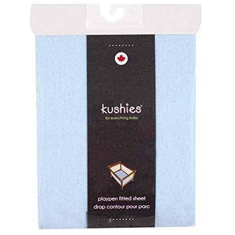 Kushies S345-BLU Play Pen Playard Fitted Sheet, Blue