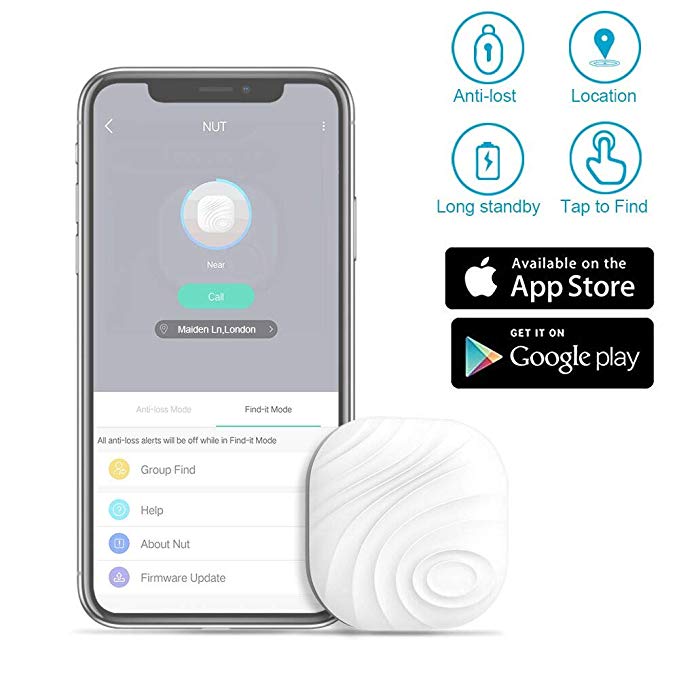 Smart Key Finder Anti-Lost Tracker - Evershop Bluetooth Tracker GPS Locator Wallet Phone Key Anti-Lost Bidirectional Alarm Reminder for Phone, Pets, Keychain, Wallet,Luggage