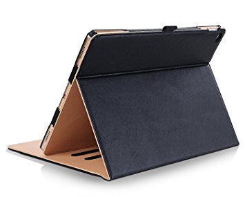 iPad Pro 12.9 Case, Robustrion Multipurpose Folio Case for iPad Pro 12.9 - Black
