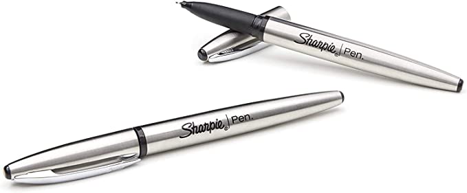 Sharpie Stainless Steel Grip Pen, Fine Point (0.8mm), Black Ink, Open Stock