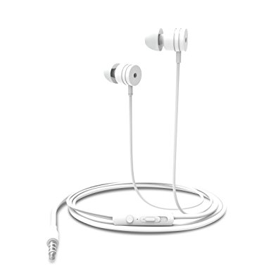 Portronics Por-764 Conch 204 In-Ear Stereo Headphone Having 3.5mm Aux Port, In-Line Mic, Soft Silicon Ear-Buds (White)