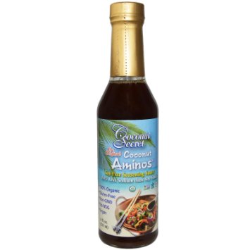 Coconut Secret Organic Raw Coconut Aminos Soy-Free Seasoning Sauce-8 Oz
