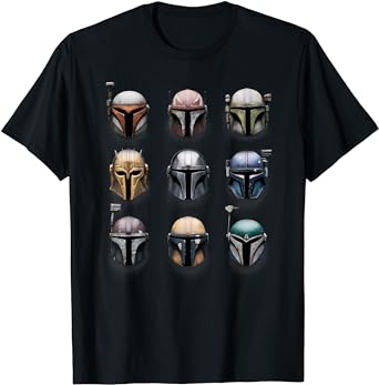 Star Wars The Mandalorian Battle Worn Helmets T-Shirt