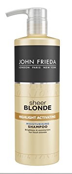 John Frieda Sheer Blonde Highlight Activating Moisturising Shampoo for Lighter Shades, 500 ml