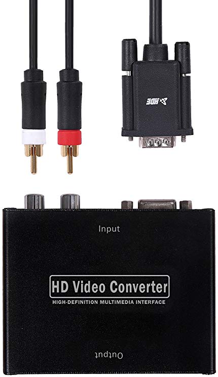 HDE VGA to HDMI Adapter for Sega Dreamcast VGA Cable with VGA to HDMI Converter Bundle for HD Retro Gaming