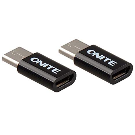 Onite 2pcs USB Type C to Micro USB Adapter Galaxy S9, S8, Note 9, Note8, LG G5 G6 G7, V30 V20, Nexus 5X 6P