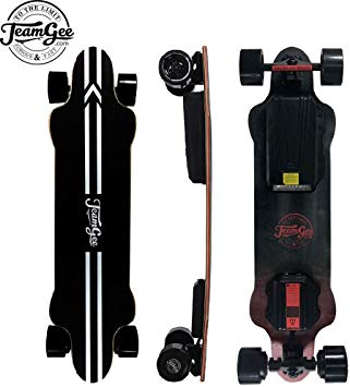 Teamgee H20 39" Electric Skateboard,26 Mph / 42Kph Top Speed,600W Dual Motor, 25-30KM Range, Max Load 286 Lbs, 8 Ply Canadian Maple and 1 Ply Fiberglass