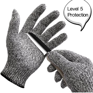 WISLIFE Cut Resistant Gloves ;Level 5 Protection, Food Grade,EN388 Certified, Safty Gloves for Hand protection, Kitchen Glove for Cutting and slicing,Designed for Children and Ladies 1 pair