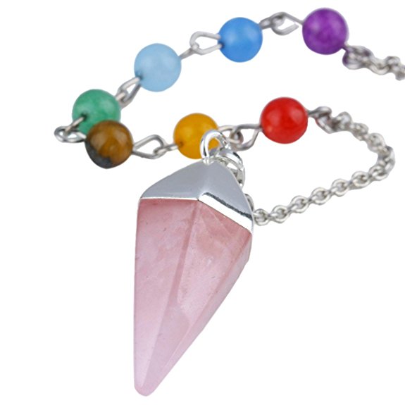 rockcloud 7 Chakra Beads Gemstone Pendulum Dowsing Divitation Reiki Healing