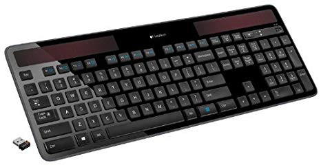 Logitech K750 Wireless Solar Keyboard for Windows — Solar Recharging, Keyboard, 2.4GHz Wireless (Black)