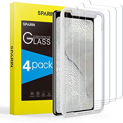 Pixel 4 XL Screen Protector,[4-Pack]SPARIN Google Pixel 4XL Screen Protector with Alignment Frame/Bubble Free/High Definition/Scratch Resistant Tempered Glass for Google Pixel 4 XL