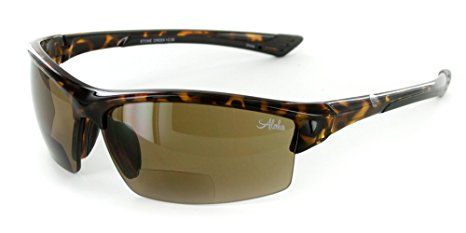 Aloha Eyewear "Stone Creek MX1" Men's Wrap-Around Bifocal Reading Sunglasses (Tortoise  1.50)