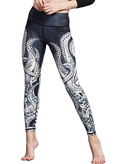 Hioinieiy Womens Various Unique Styles Workout Printed High Waisted Patterned Yoga Leggings Pants