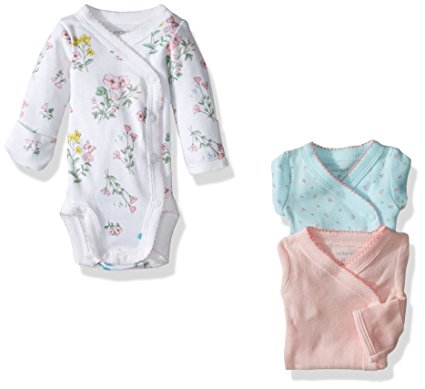 Carter's Baby Girls' 3 Pack Side Snap Bodysuits (Baby) - Floral - Newborn