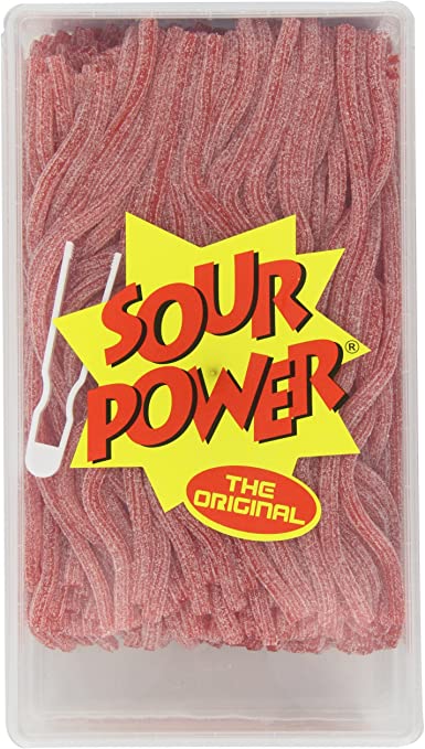 Sour Power Straws, Strawberry (200-Count Straws), 49.4-Ounce Tub