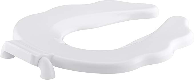 KOHLER K-4686-A-0 Primary Round Open-Front Toilet Seat with Antimicrobial Agent, White