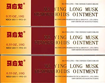 MaYingLong Ma Ying Long Musk Hemorrhoids Ointment Cream #001224 (3 Pack)