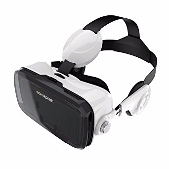 SIDARDOE VR Headset, 3D Virture Reality Glasses with a Flexible High-Fidelity Sound Quality HIFI Headphones for iPhone 5 6 7 Plus, Samsung and Google Smartphones