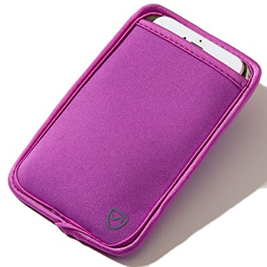 SYB Phone Pouch, 2nd Gen, Cell Phone EMF Protection Holster Sleeve for Phones up to 3.25" Wide, Purple with Belt Hoop