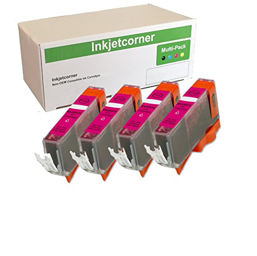 Inkjetcorner 4 Pack Magenta Compatible Ink Cartridges Replacement for CLI-226M CLI-226 Series Pixma iX6520 MG5120 MG5220 MG5320 MX882 MX892