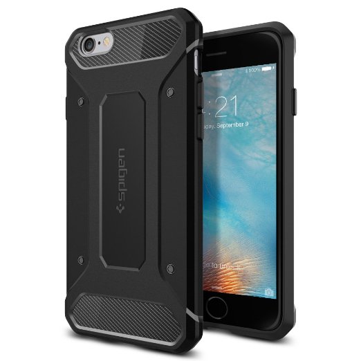 iPhone 6s Case, Spigen® [Rugged Capsule] Resilient [Black] Rugged Armor Ultimate protection and rugged design with matte finish for iPhone 6s (2015) - Black (SGP11597)